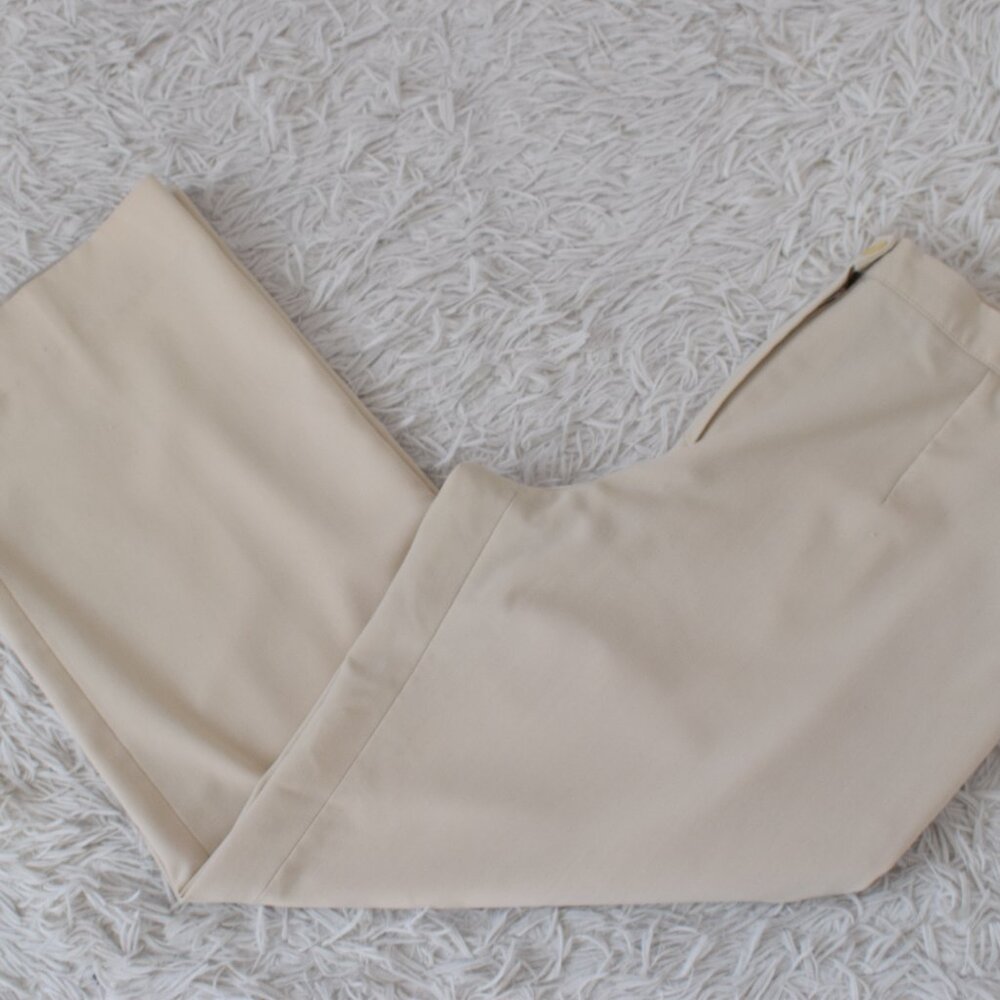 Worrn Vintage 80s‎ Beige Flat Front Stretch Pants | 31 waist - Picture 9 of 10